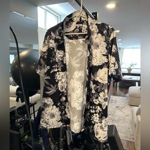 Floral print button up shirt